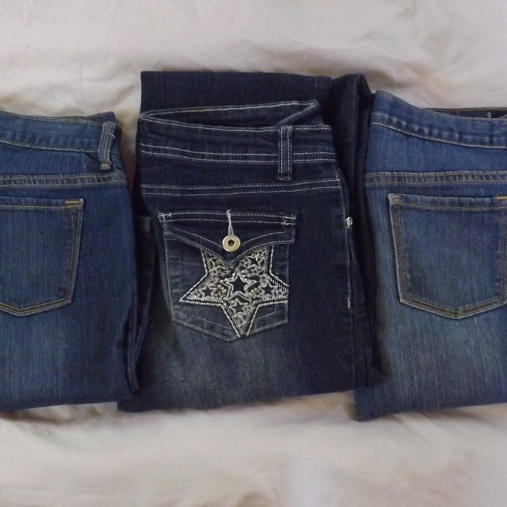 Old Navy Girl's Size 14 Bootcut Jeans 3 pairs